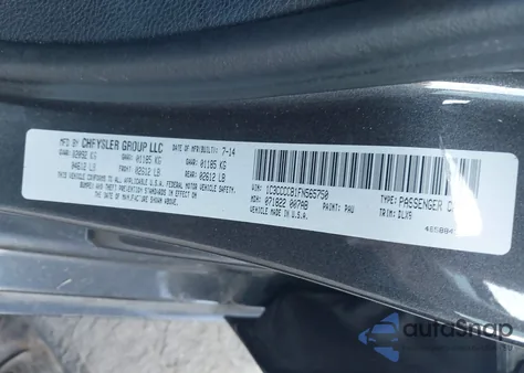 2015 Chrysler 200 C from USA, damaged, VIN 1C3CCCCB1FN565750